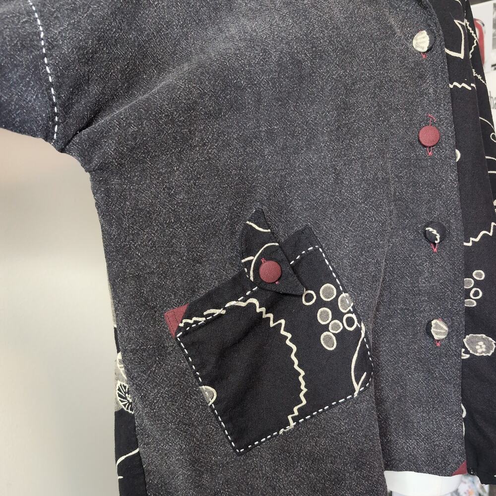 Split Design Boho Button Up Jacket - Picture 3 of 7